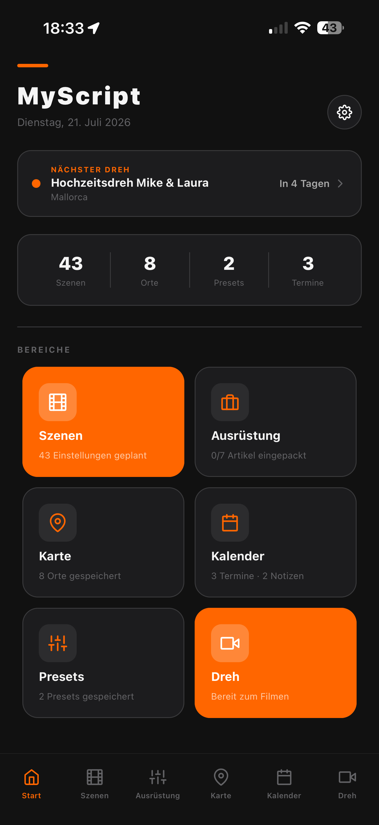 MyScript Home Dashboard