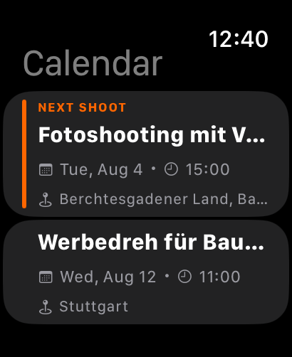 MyScript Watch Kalender